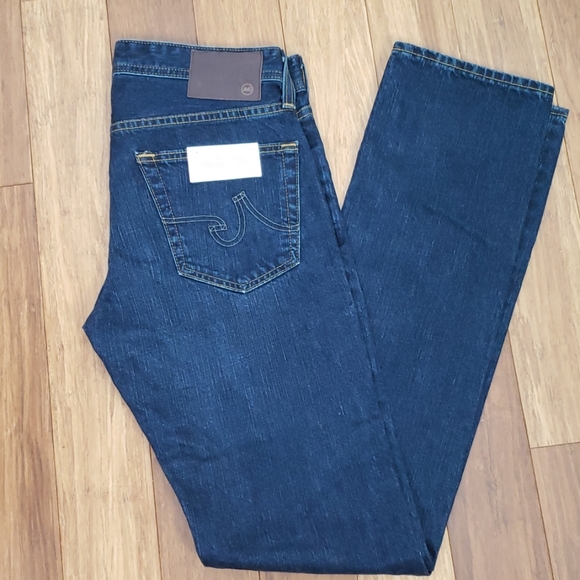 NWT MEN/'S AG ADRIANO GOLDSCHMIED JEANS Size 33 x 34 Matchbox Slim Straight $245